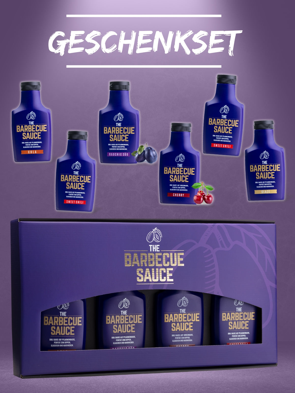 Grillsaucen & BBQ Saucen Probierset zum Verschenken & Probieren. Perfekt als Geburtstaggeschenk und für jeder Grillfeier.